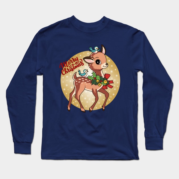 Little Reindeer Long Sleeve T-Shirt by valentinahramov